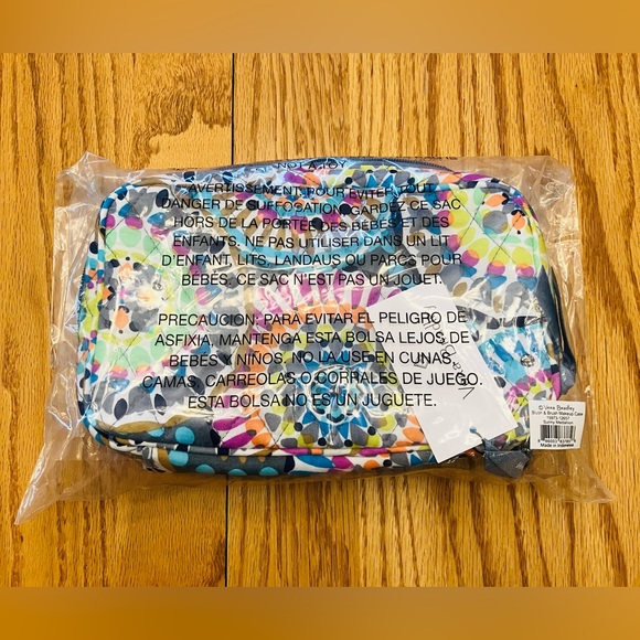 NEW Vera Bradley SUNNY MEDALLIO Blush and Brush Bag Makeup Cosmetic Travel Case - Picture 6 of 8